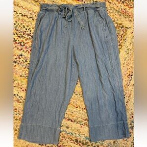 Philosophy Women’s Paperbag Elastic & Tie Waist Loose Leg Jeans Size 2X